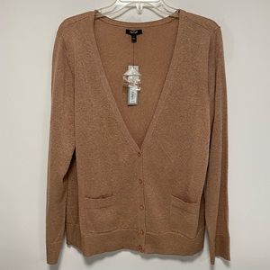 Metallic cardigan with pockets